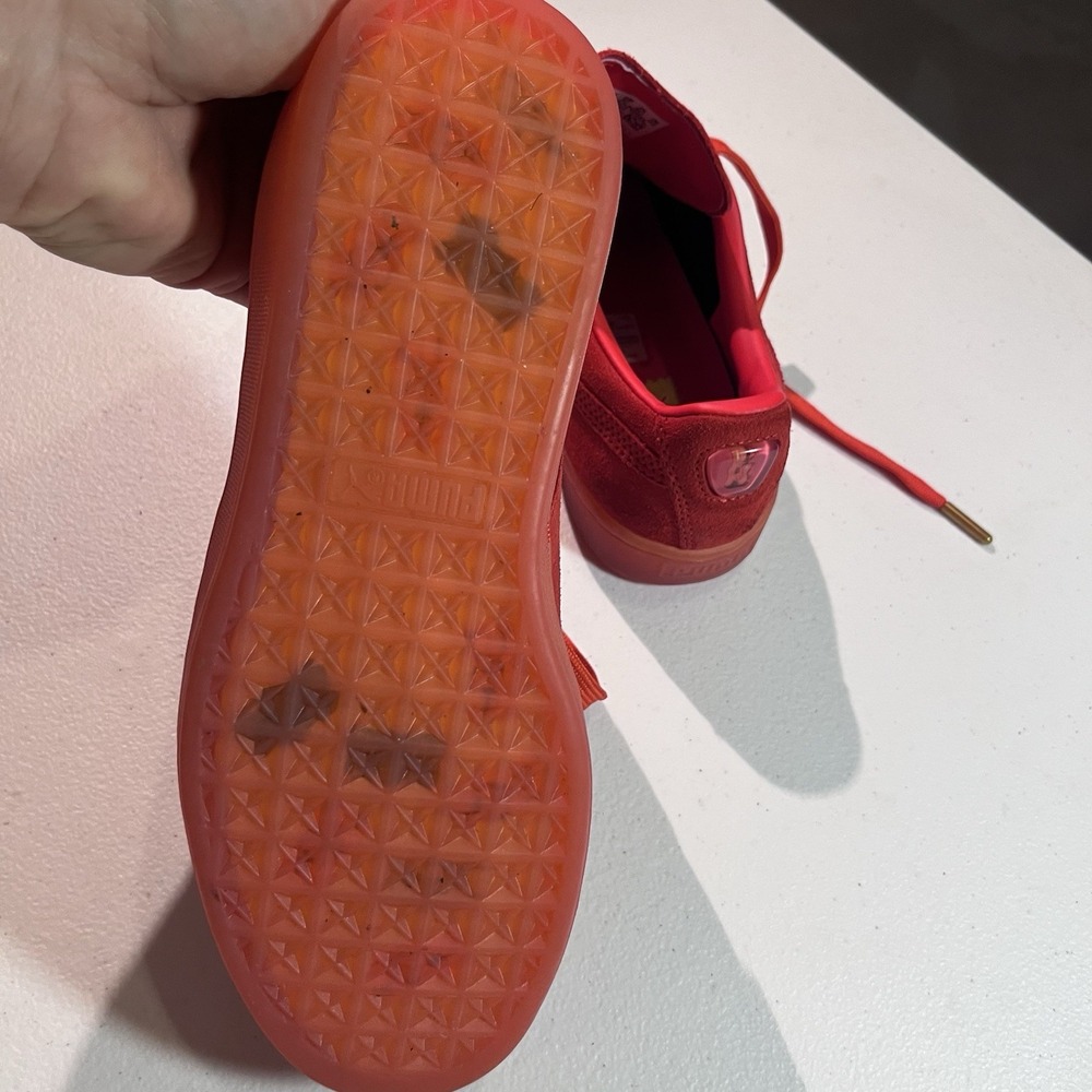 Puma‎ X Hairibo Suede Shoes Red Size 5c - Picture 6 of 8